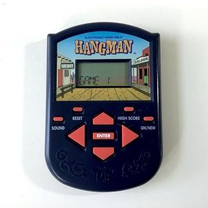 1995 HANGMAN Electronic Handheld Game WORKS Vintage Milton Bradley Instructions
